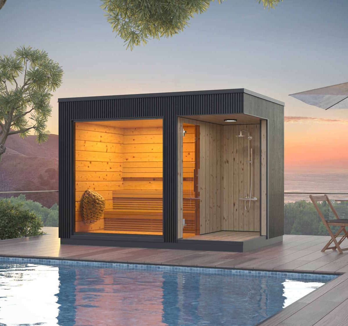 Privatna vila — outdoor sauna